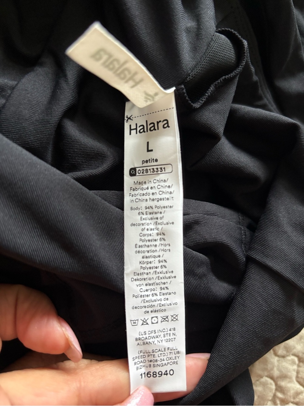 HALARA Black Square-Neck Wide Leg Jumpsuit NWOT - Picture 10 of 11
